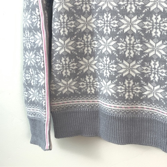 Meister Portia Ski Snowflake Sweater Gray Pearl White - Picture 9 of 16